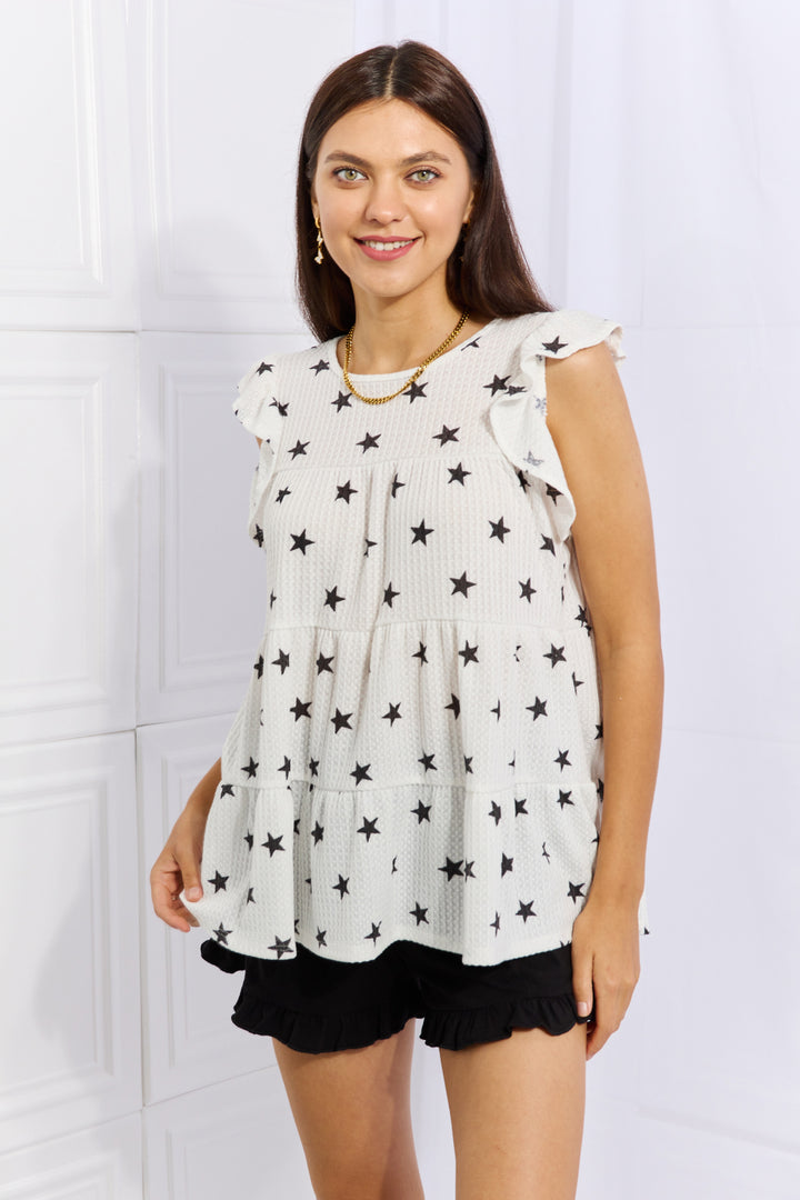 Heimish Shine Bright Butterfly Sleeve Star Print Top-Trendsi-[option4]-[option5]-[option6]-[option7]-[option8]-Shop-Boutique-Clothing-for-Women-Online