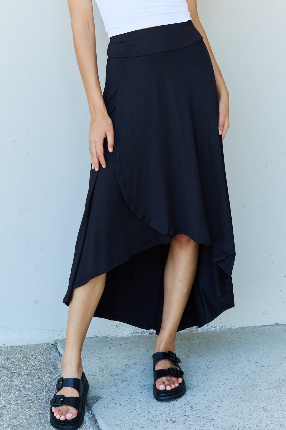 Ninexis First Choice High Waisted Flare Maxi Skirt in Black-Trendsi-Black-S-[option4]-[option5]-[option6]-[option7]-[option8]-Shop-Boutique-Clothing-for-Women-Online