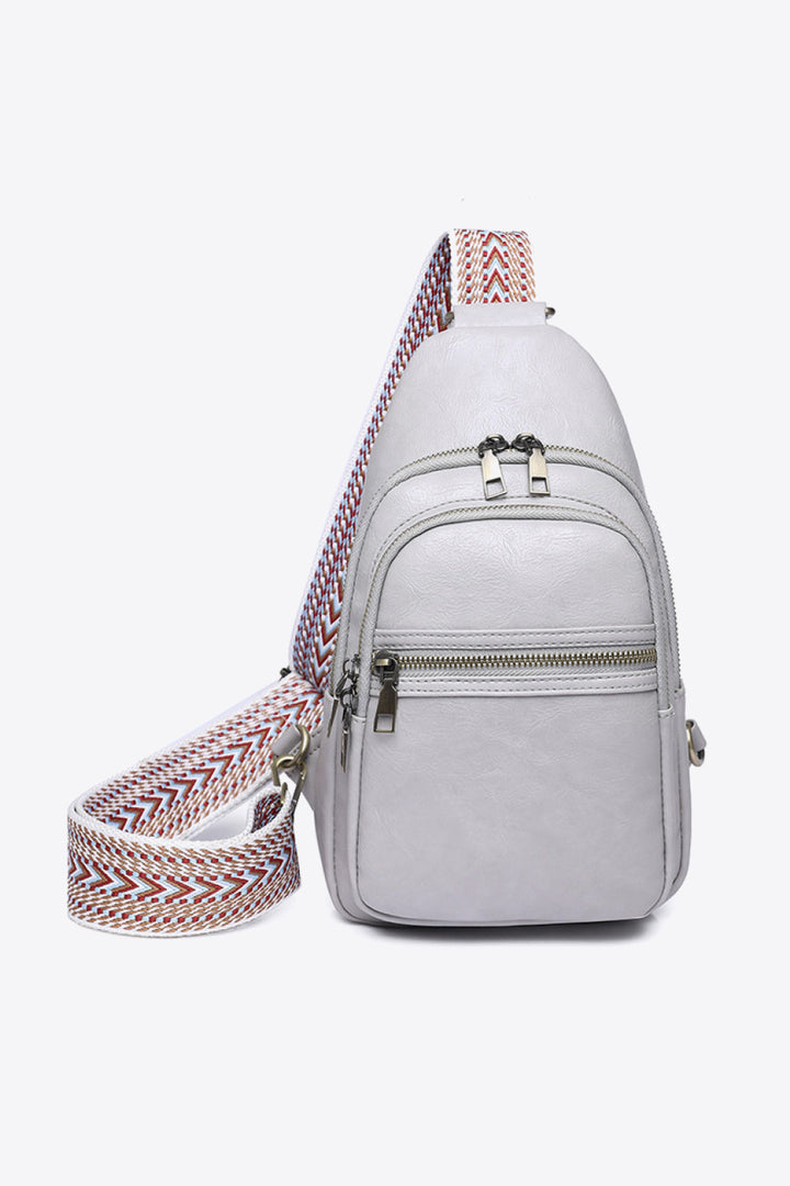 It's Your Time PU Leather Sling Bag-Trendsi-Gray Dawn-One Size-[option4]-[option5]-[option6]-[option7]-[option8]-Shop-Boutique-Clothing-for-Women-Online