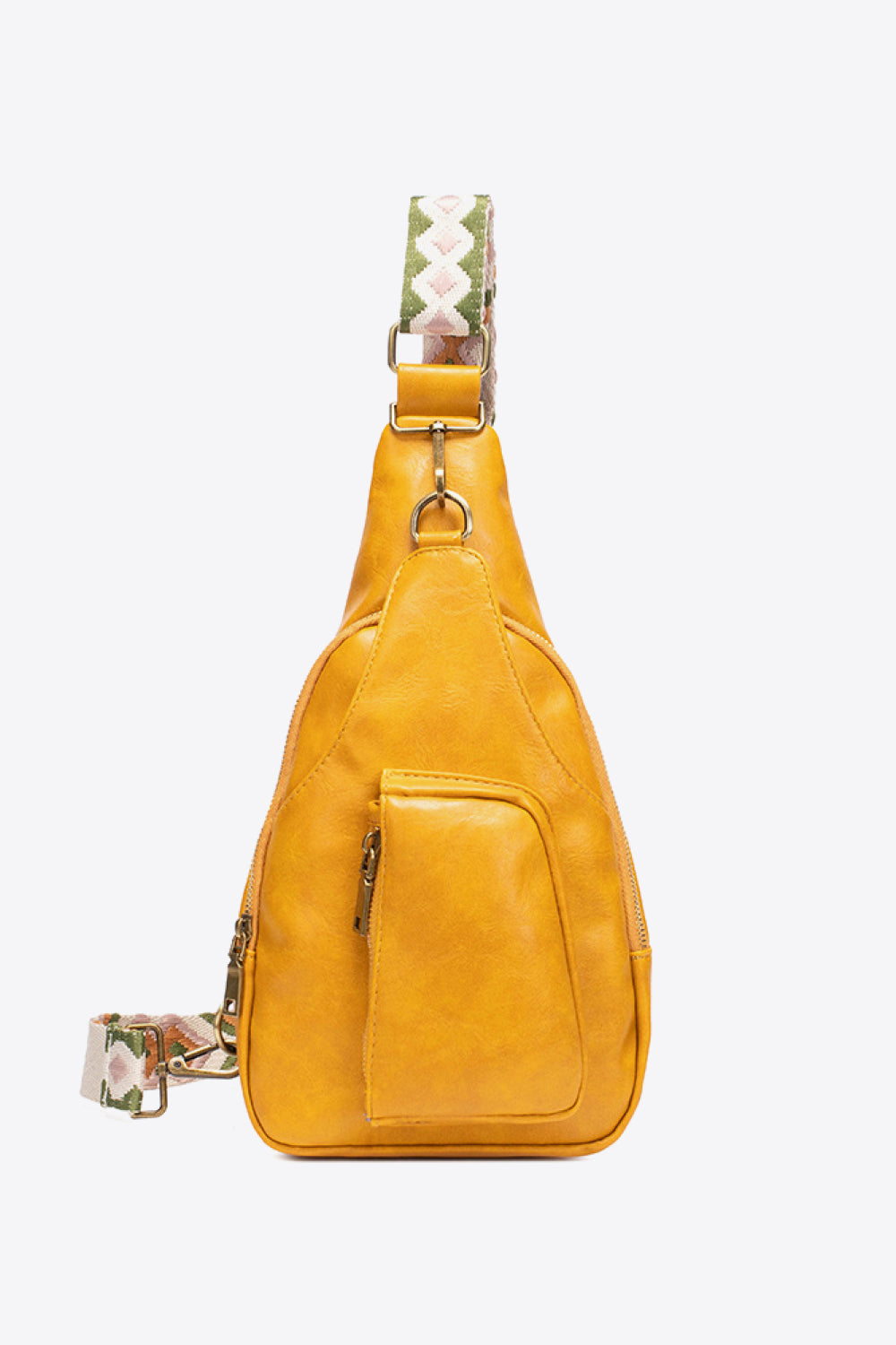 All The Feels Vegan Leather Sling Bag-Trendsi-Yellow-One Size-[option4]-[option5]-[option6]-[option7]-[option8]-Shop-Boutique-Clothing-for-Women-Online