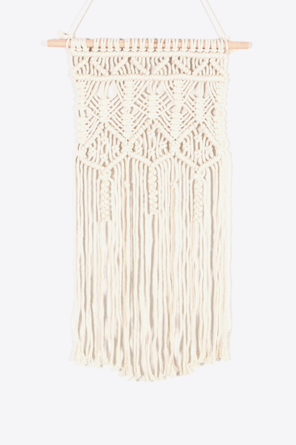Macrame Bohemian Hand Woven Fringe Wall Hanging-Trendsi-Ivory-One Size-[option4]-[option5]-[option6]-[option7]-[option8]-Shop-Boutique-Clothing-for-Women-Online