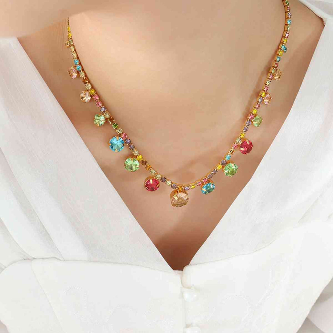 Crystal Copper Chain Necklace-Trendsi-Gold-One Size-[option4]-[option5]-[option6]-[option7]-[option8]-Shop-Boutique-Clothing-for-Women-Online