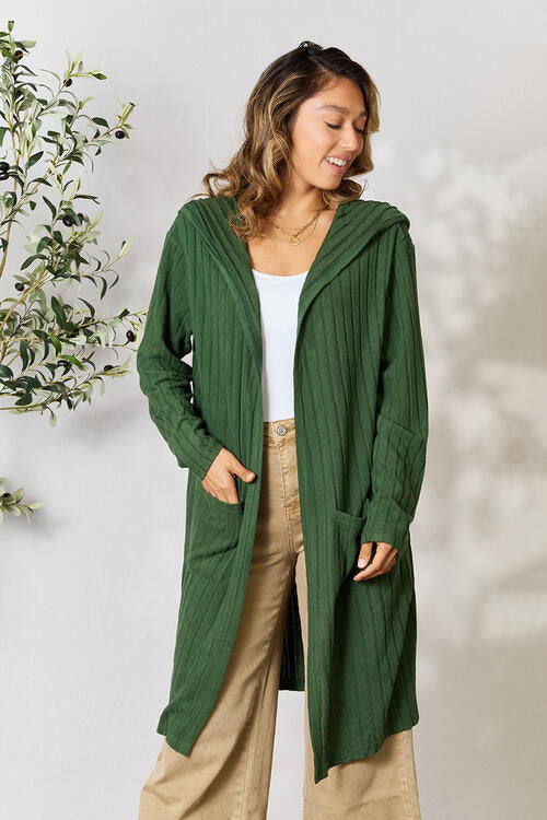 Basic Bae Hooded Sweater Cardigan-Trendsi-Green-S-[option4]-[option5]-[option6]-[option7]-[option8]-Shop-Boutique-Clothing-for-Women-Online