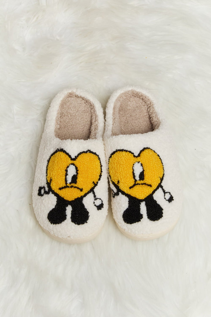 Melody Love Heart Print Plush Slippers-Trendsi-[option4]-[option5]-[option6]-[option7]-[option8]-Shop-Boutique-Clothing-for-Women-Online