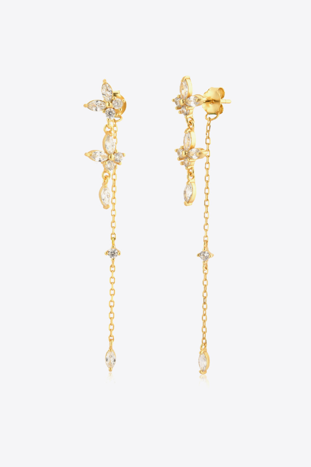 Inlaid Zircon 925 Sterling Silver Earrings-Trendsi-Gold/White-One Size-[option4]-[option5]-[option6]-[option7]-[option8]-Shop-Boutique-Clothing-for-Women-Online