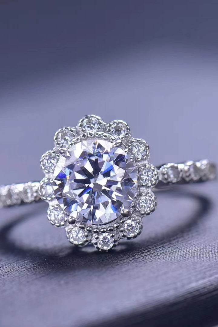 1.5 Carat Moissanite Floral-Shaped Cluster Ring-Trendsi-[option4]-[option5]-[option6]-[option7]-[option8]-Shop-Boutique-Clothing-for-Women-Online