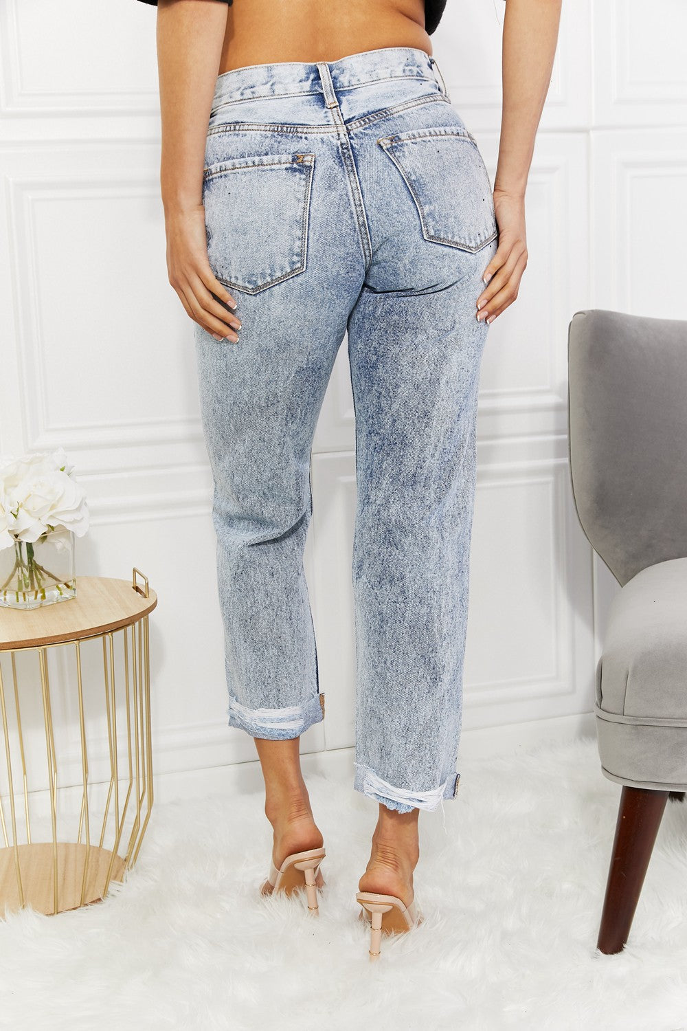 Kancan Kendra High Rise Distressed Straight Jeans-Trendsi-[option4]-[option5]-[option6]-[option7]-[option8]-Shop-Boutique-Clothing-for-Women-Online