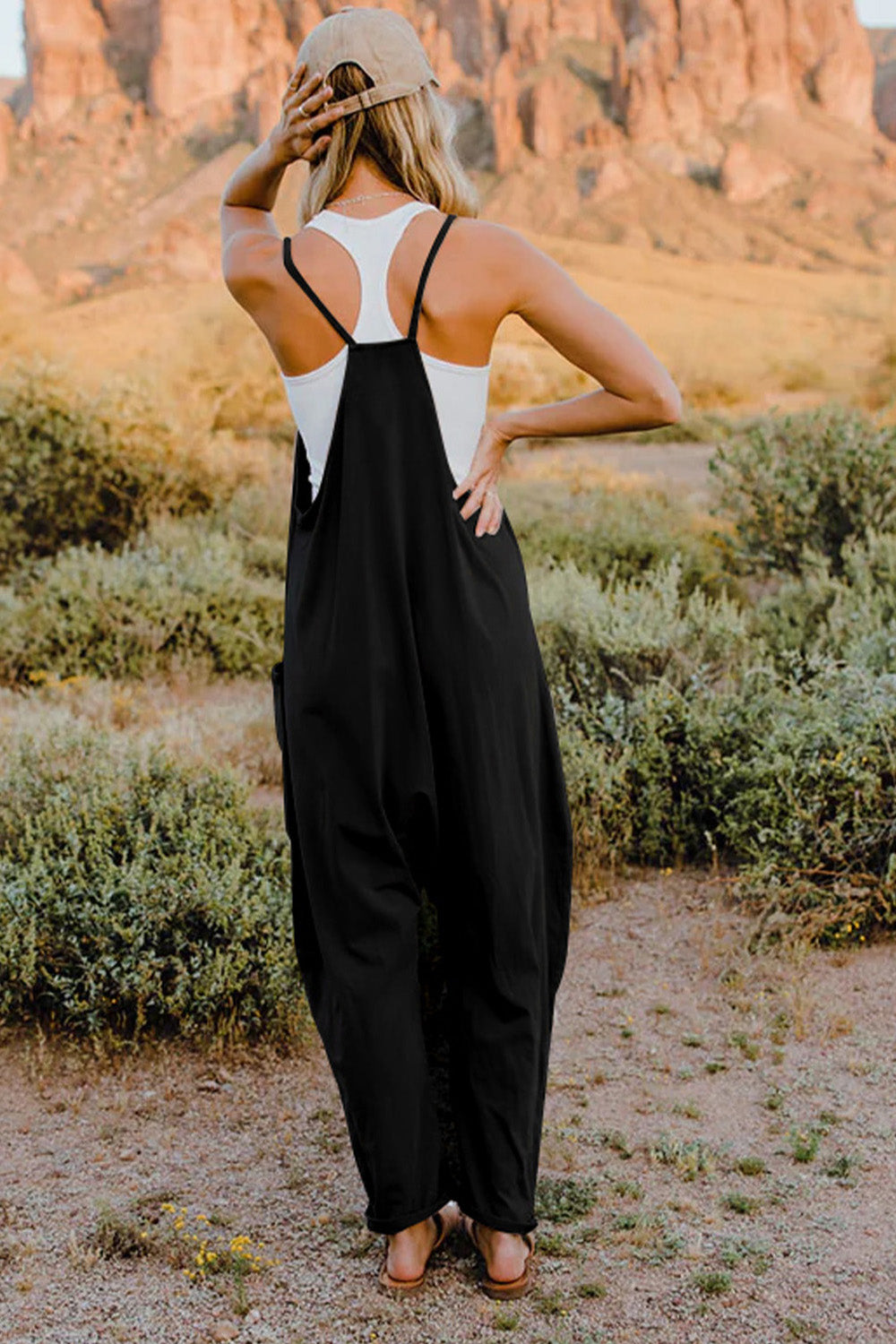 Double Take V-Neck Sleeveless Jumpsuit with Pockets-Trendsi-[option4]-[option5]-[option6]-[option7]-[option8]-Shop-Boutique-Clothing-for-Women-Online