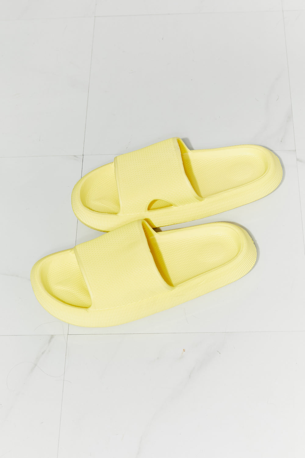 MMShoes Arms Around Me Open Toe Slide in Yellow-Trendsi-[option4]-[option5]-[option6]-[option7]-[option8]-Shop-Boutique-Clothing-for-Women-Online