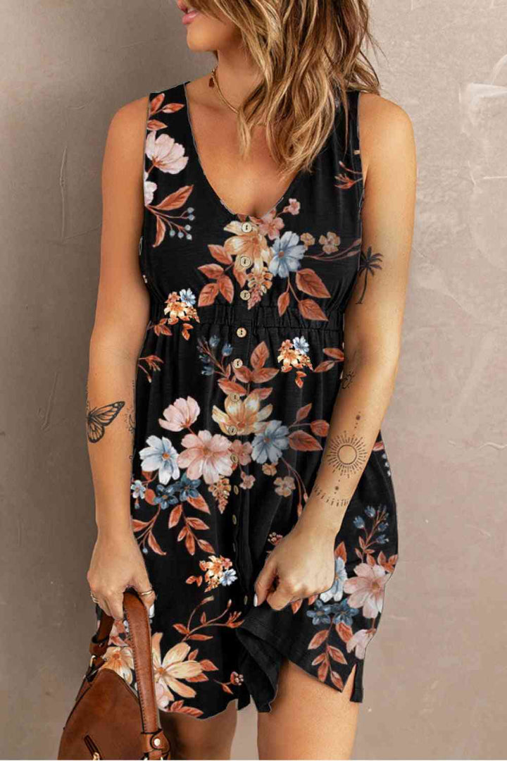Double Take Ella Magic Printed Sleeveless Buttoned Dress with Pockets-Trendsi-Floral-S-[option4]-[option5]-[option6]-[option7]-[option8]-Shop-Boutique-Clothing-for-Women-Online