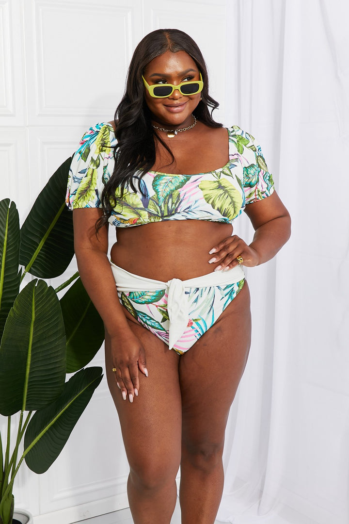 Marina West Swim Vacay Ready Puff Sleeve Bikini in Floral-Trendsi-[option4]-[option5]-[option6]-[option7]-[option8]-Shop-Boutique-Clothing-for-Women-Online