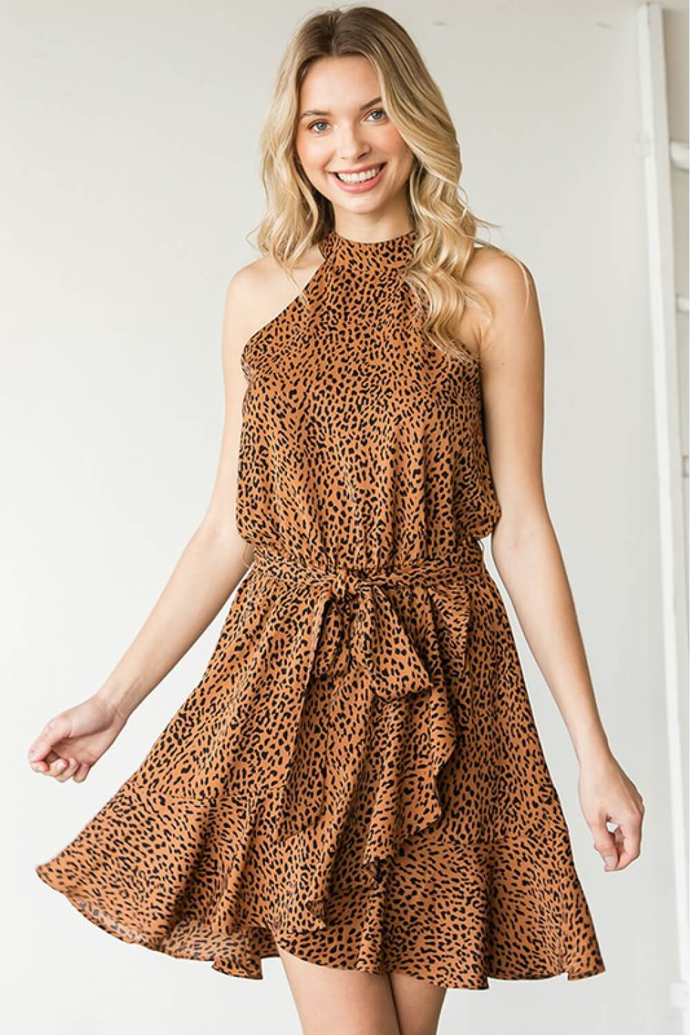First Love Leopard Belted Sleeveless Dress-Trendsi-Mocha-S-[option4]-[option5]-[option6]-[option7]-[option8]-Shop-Boutique-Clothing-for-Women-Online