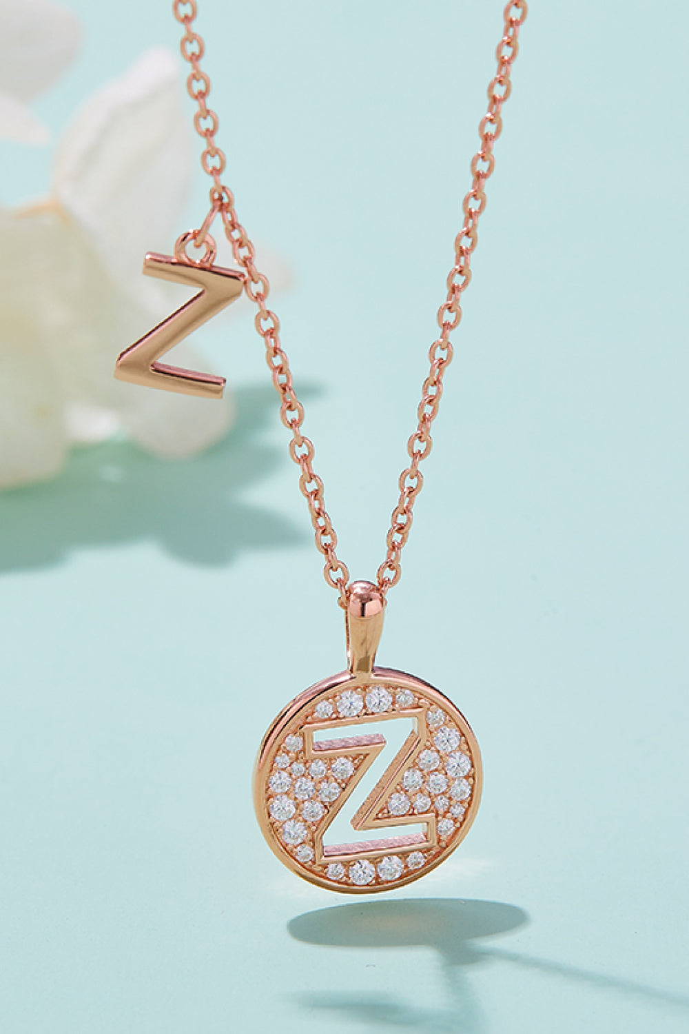 Moissanite U to Z Pendant Necklace-Trendsi-Z-One Size-[option4]-[option5]-[option6]-[option7]-[option8]-Shop-Boutique-Clothing-for-Women-Online