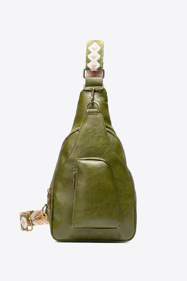 All The Feels Vegan Leather Sling Bag-Trendsi-Green-One Size-[option4]-[option5]-[option6]-[option7]-[option8]-Shop-Boutique-Clothing-for-Women-Online