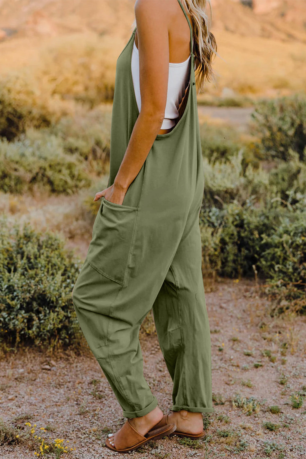 Double Take V-Neck Sleeveless Jumpsuit with Pockets-Trendsi-[option4]-[option5]-[option6]-[option7]-[option8]-Shop-Boutique-Clothing-for-Women-Online