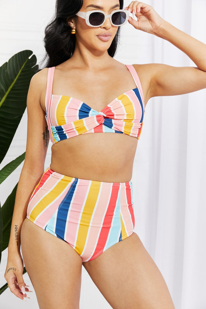 Marina West Swim Take A Dip Twist High-Rise Bikini in Stripe-Trendsi-[option4]-[option5]-[option6]-[option7]-[option8]-Shop-Boutique-Clothing-for-Women-Online