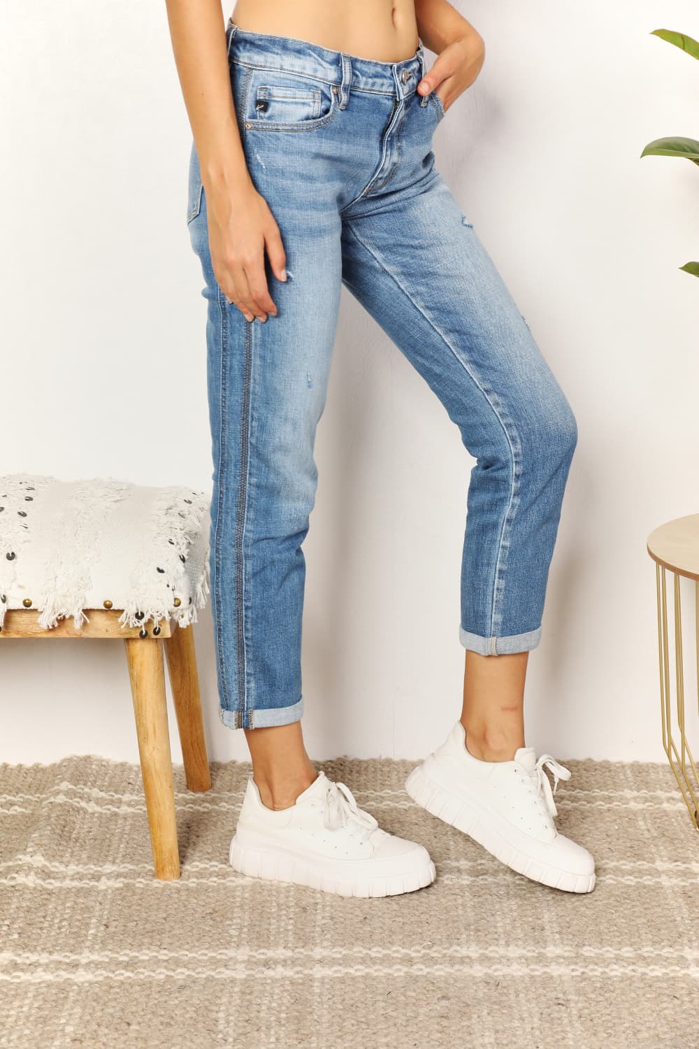 Kancan Mid Rise Slim Boyfriend Jeans-Trendsi-[option4]-[option5]-[option6]-[option7]-[option8]-Shop-Boutique-Clothing-for-Women-Online