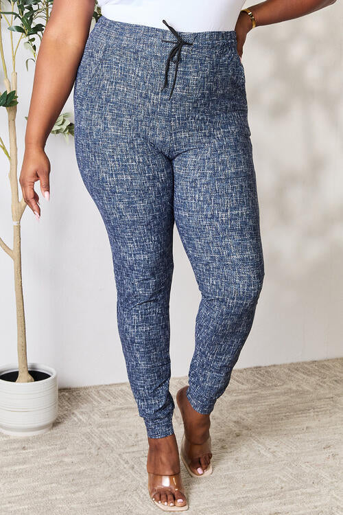 LOVEIT Heathered Drawstring Joggers with Pockets-Trendsi-[option4]-[option5]-[option6]-[option7]-[option8]-Shop-Boutique-Clothing-for-Women-Online