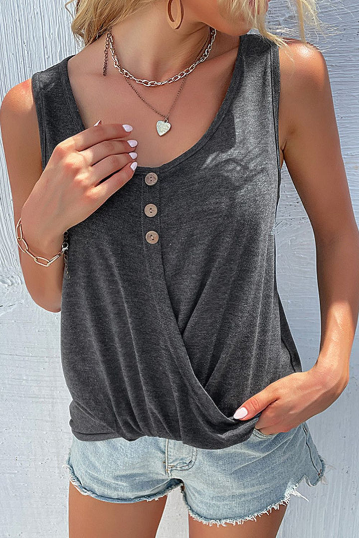 Decorative Button Twisted Scoop Neck Tank-Trendsi-[option4]-[option5]-[option6]-[option7]-[option8]-Shop-Boutique-Clothing-for-Women-Online