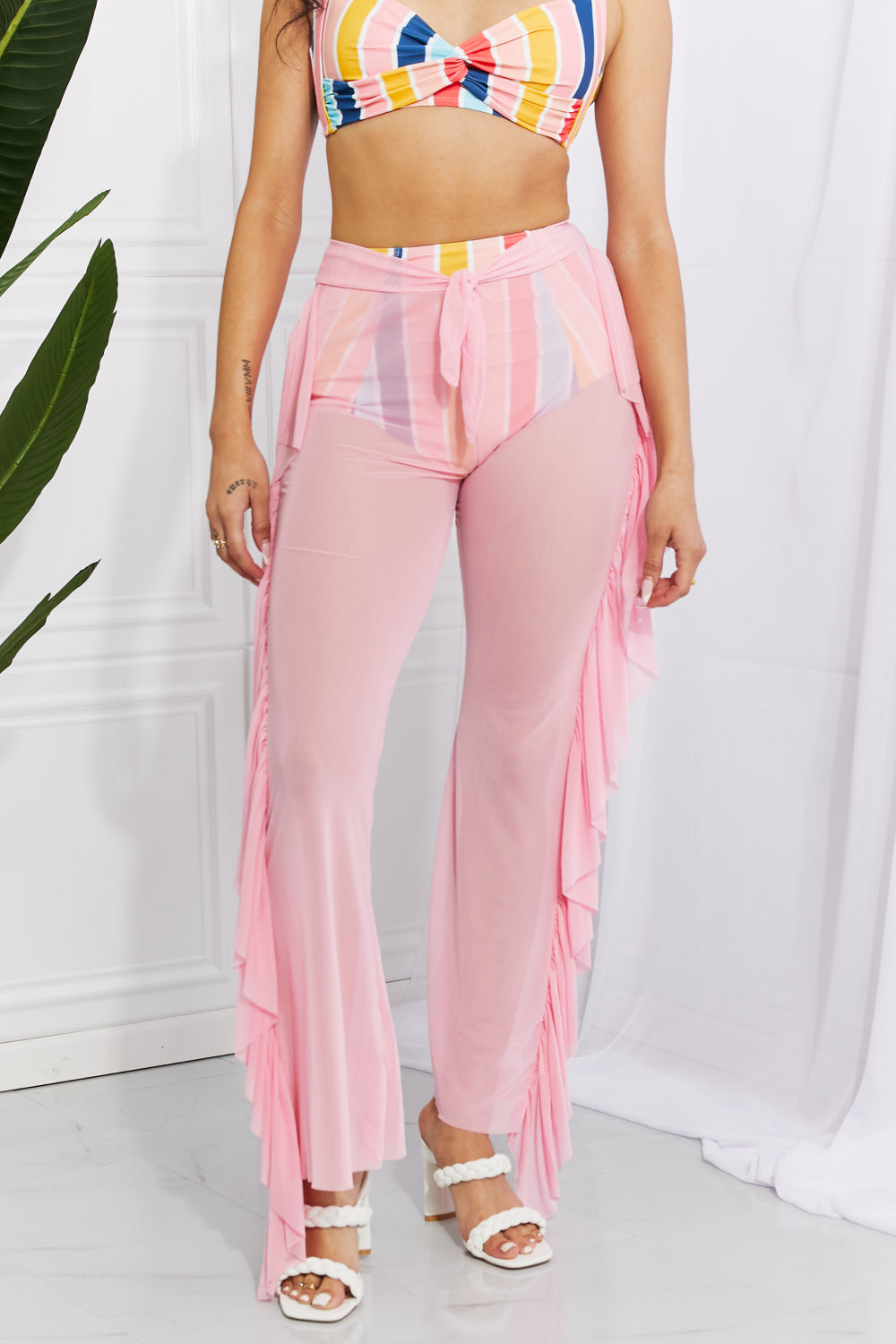 Marina West Swim Take Me To The Beach Mesh Ruffle Cover-Up Pants-Trendsi-Blush Pink-One Size-[option4]-[option5]-[option6]-[option7]-[option8]-Shop-Boutique-Clothing-for-Women-Online