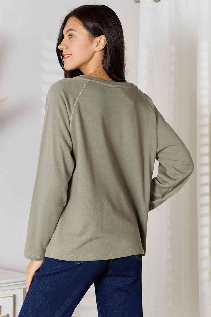 Culture Code V-Neck Long Sleeve T-Shirt-Trendsi-[option4]-[option5]-[option6]-[option7]-[option8]-Shop-Boutique-Clothing-for-Women-Online