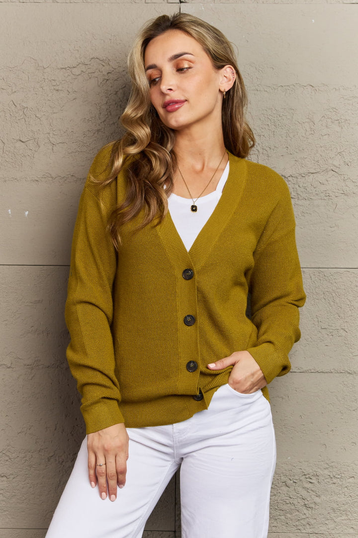 Zenana Kiss Me Tonight Button Down Cardigan in Chartreuse-Trendsi-[option4]-[option5]-[option6]-[option7]-[option8]-Shop-Boutique-Clothing-for-Women-Online