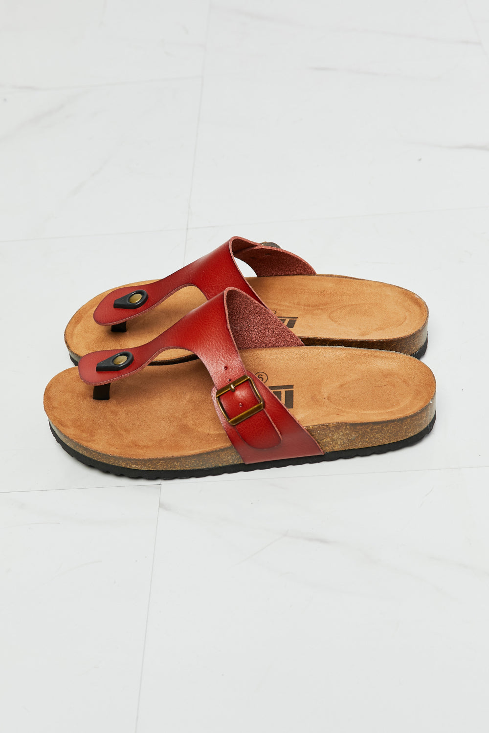 MMShoes Drift Away T-Strap Flip-Flop in Red-Trendsi-[option4]-[option5]-[option6]-[option7]-[option8]-Shop-Boutique-Clothing-for-Women-Online