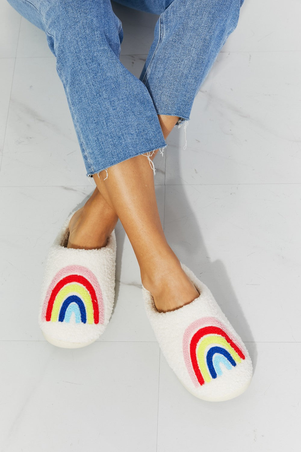 Rainbow Plush Slippers-Trendsi-[option4]-[option5]-[option6]-[option7]-[option8]-Shop-Boutique-Clothing-for-Women-Online