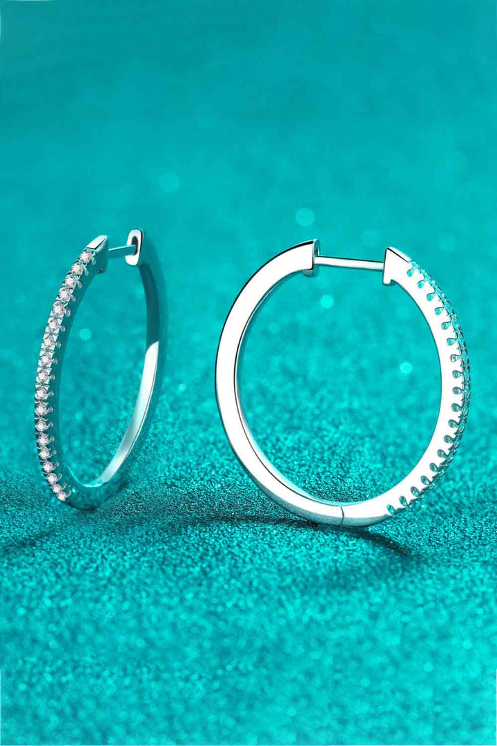 Rhodium-Plated Moissanite Hoop Earrings-Trendsi-Silver-One Size-[option4]-[option5]-[option6]-[option7]-[option8]-Shop-Boutique-Clothing-for-Women-Online