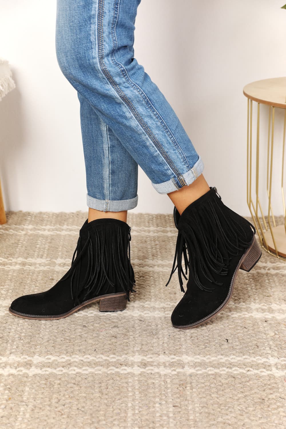 Legend Women's Fringe Cowboy Western Ankle Boots-Trendsi-[option4]-[option5]-[option6]-[option7]-[option8]-Shop-Boutique-Clothing-for-Women-Online