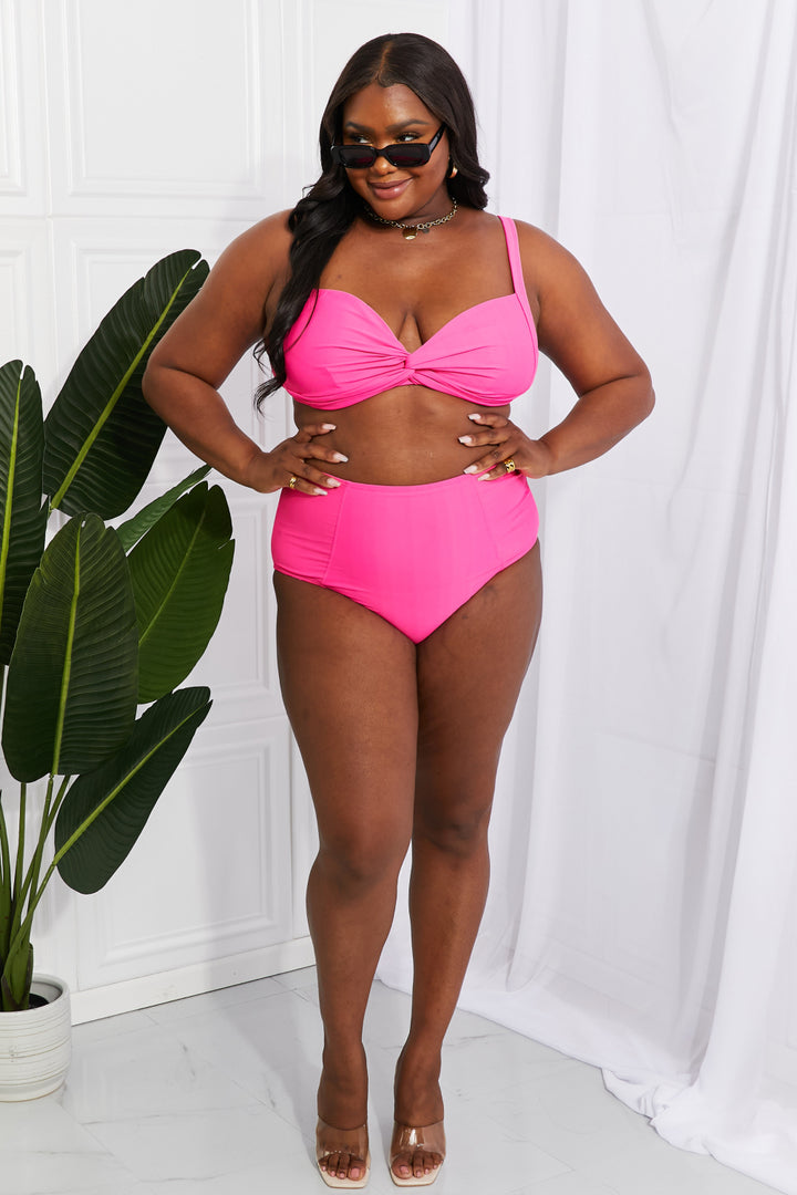 Marina West Swim Take A Dip Twist High-Rise Bikini in Pink-Trendsi-[option4]-[option5]-[option6]-[option7]-[option8]-Shop-Boutique-Clothing-for-Women-Online