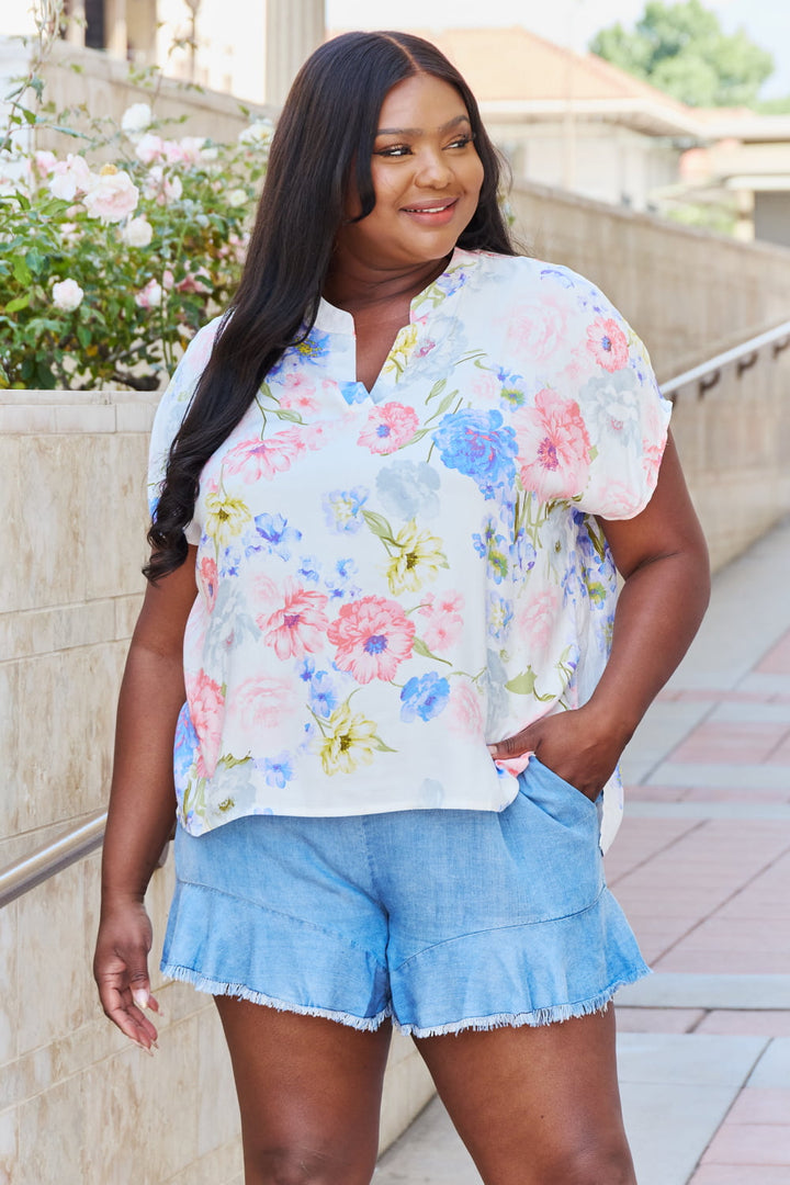 White Birch One And Only Short Sleeve Floral Print Top-Trendsi-Floral-S-[option4]-[option5]-[option6]-[option7]-[option8]-Shop-Boutique-Clothing-for-Women-Online
