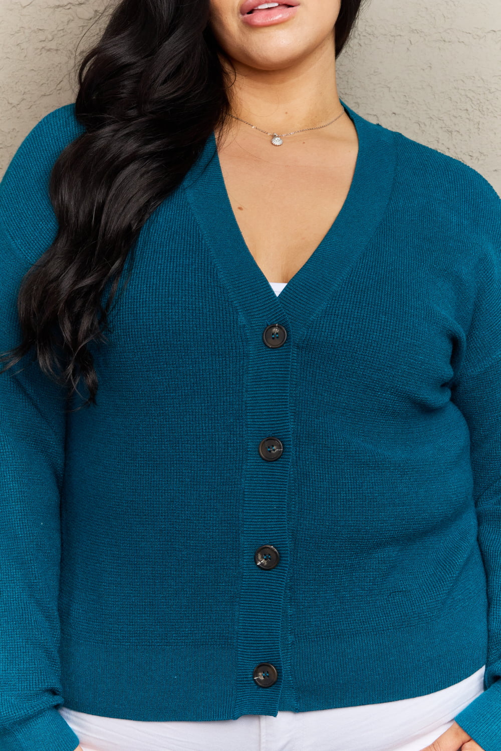 Zenana Kiss Me Tonight Button Down Cardigan in Teal-Trendsi-[option4]-[option5]-[option6]-[option7]-[option8]-Shop-Boutique-Clothing-for-Women-Online