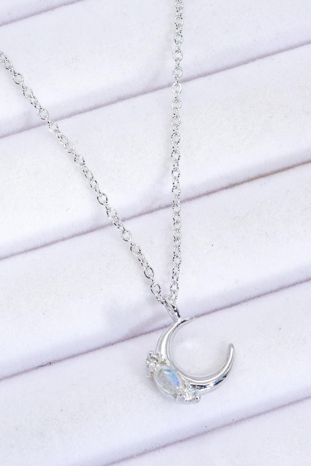 Natural Moonstone Moon Pendant Necklace-Trendsi-[option4]-[option5]-[option6]-[option7]-[option8]-Shop-Boutique-Clothing-for-Women-Online
