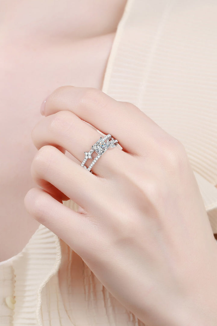 Moissanite Double Layered Ring-Trendsi-[option4]-[option5]-[option6]-[option7]-[option8]-Shop-Boutique-Clothing-for-Women-Online