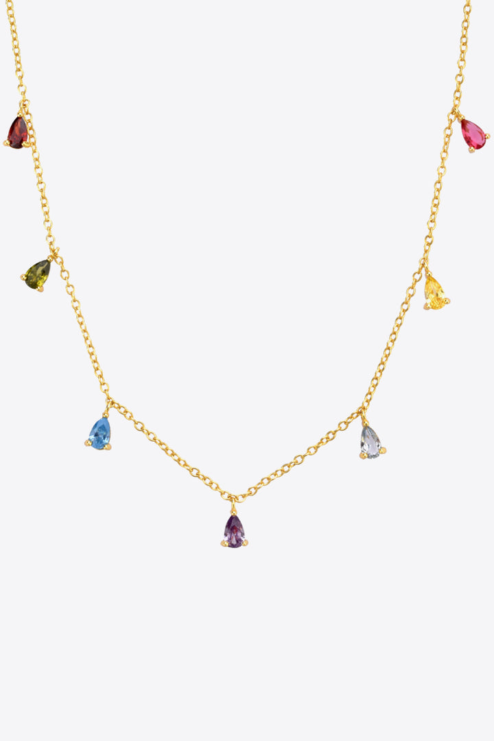 925 Sterling Silver Zircon Necklace-Trendsi-Gold-One Size-[option4]-[option5]-[option6]-[option7]-[option8]-Shop-Boutique-Clothing-for-Women-Online