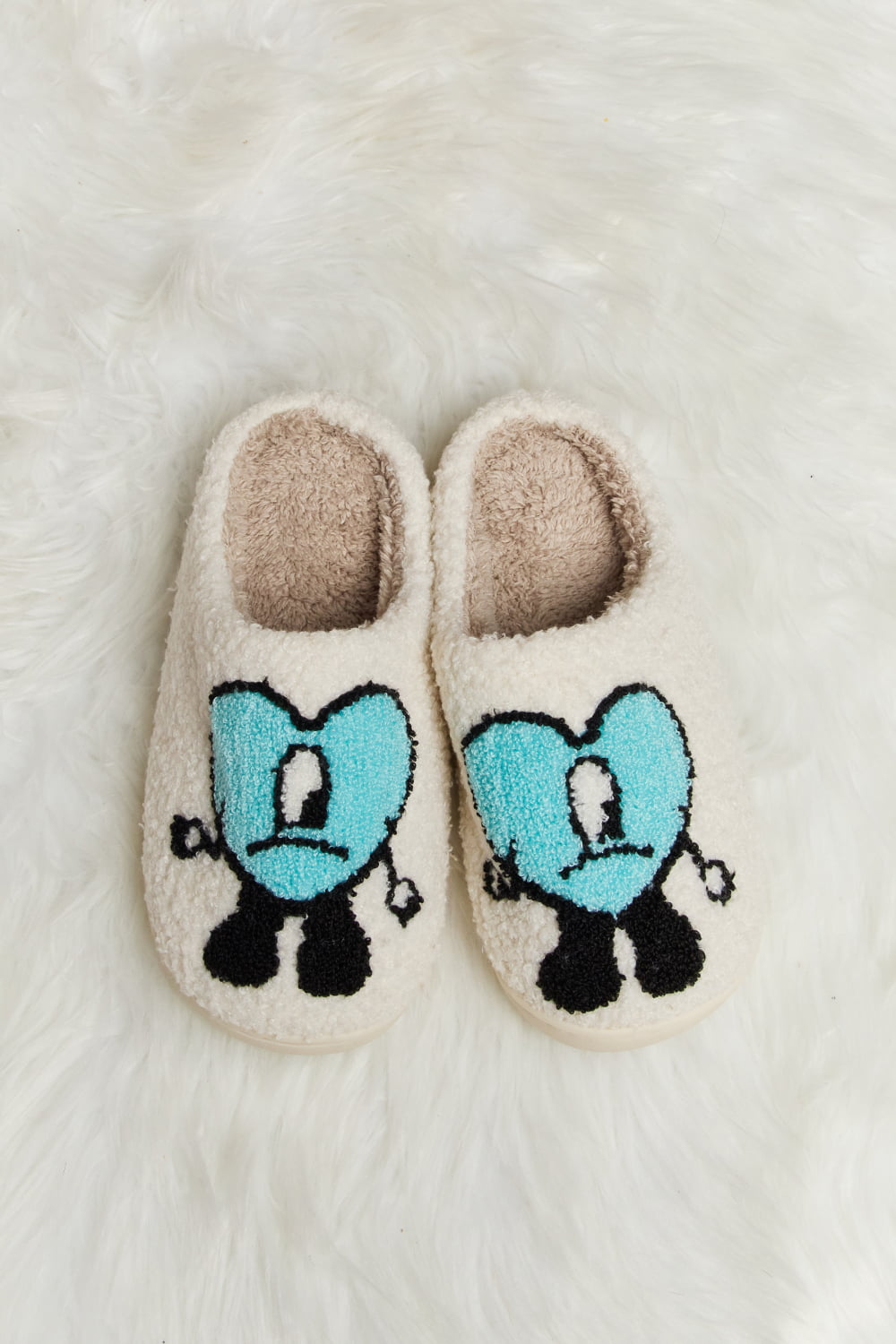 Melody Love Heart Print Plush Slippers-Trendsi-[option4]-[option5]-[option6]-[option7]-[option8]-Shop-Boutique-Clothing-for-Women-Online