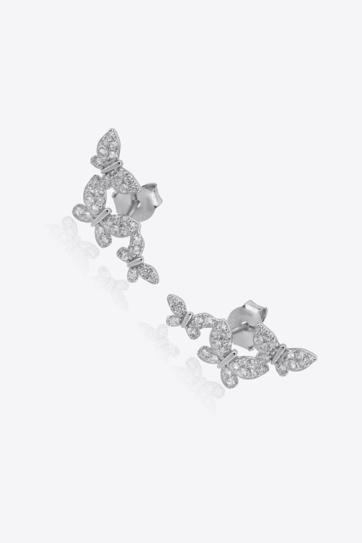 Zircon Butterfly 925 Sterling Silver Earrings-Trendsi-[option4]-[option5]-[option6]-[option7]-[option8]-Shop-Boutique-Clothing-for-Women-Online
