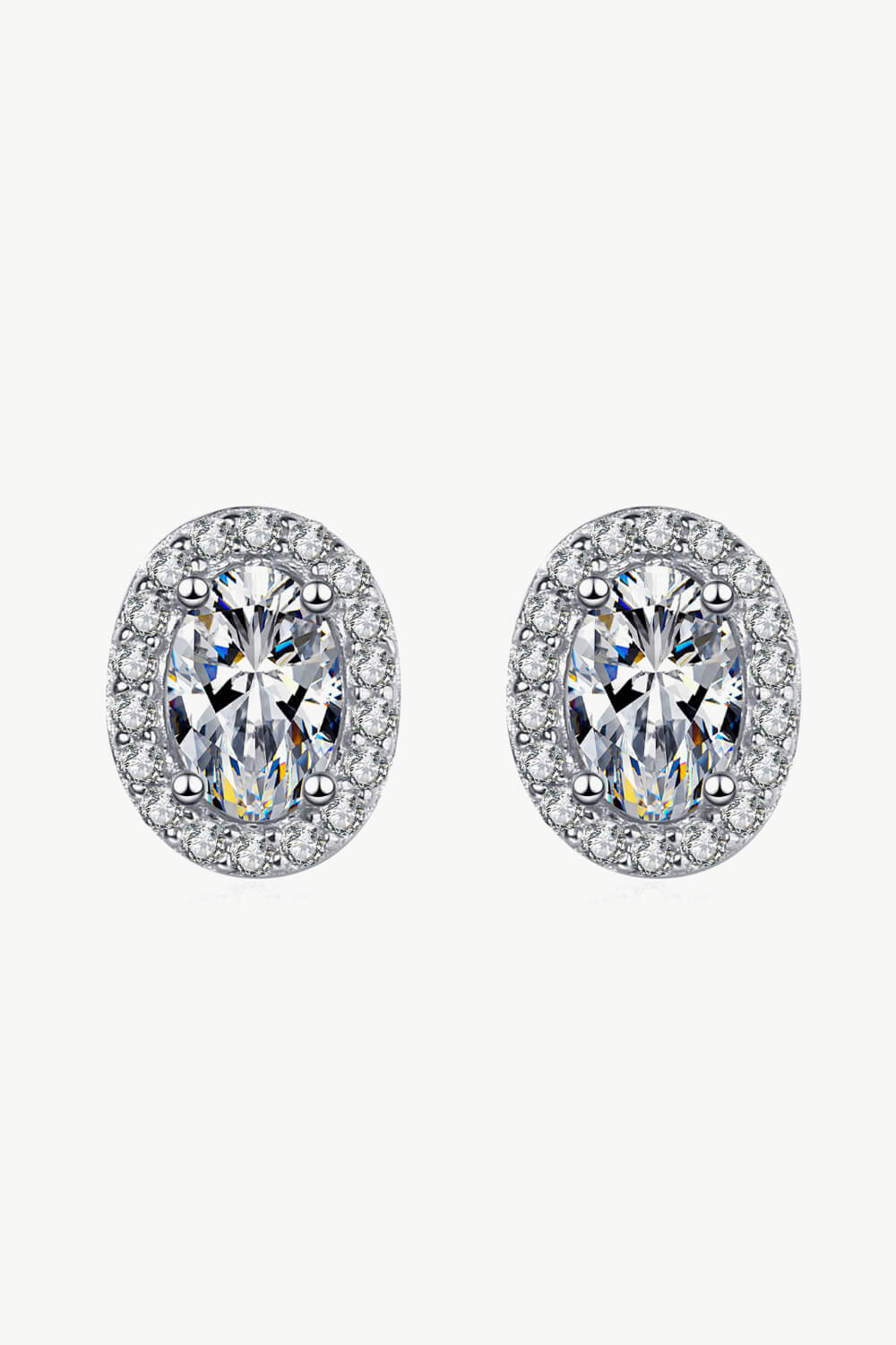 Future Style 1 Carat Moissanite Stud Earrings-Trendsi-Silver-One Size-[option4]-[option5]-[option6]-[option7]-[option8]-Shop-Boutique-Clothing-for-Women-Online