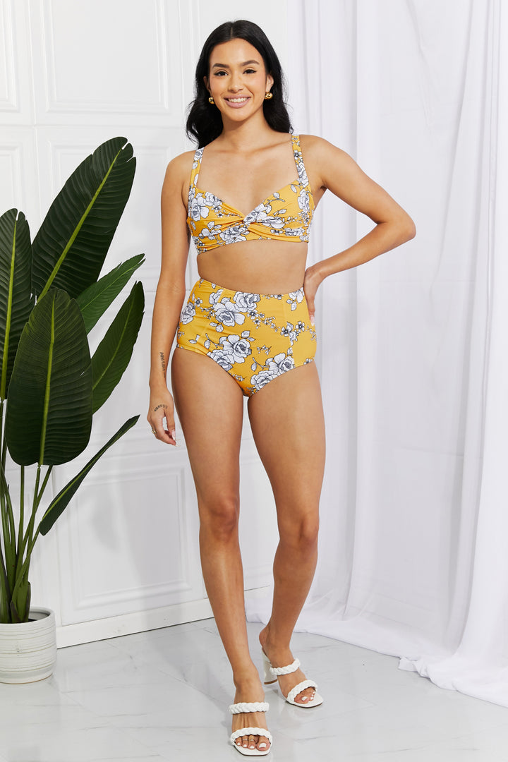 Marina West Swim Take A Dip Twist High-Rise Bikini in Mustard-Trendsi-[option4]-[option5]-[option6]-[option7]-[option8]-Shop-Boutique-Clothing-for-Women-Online