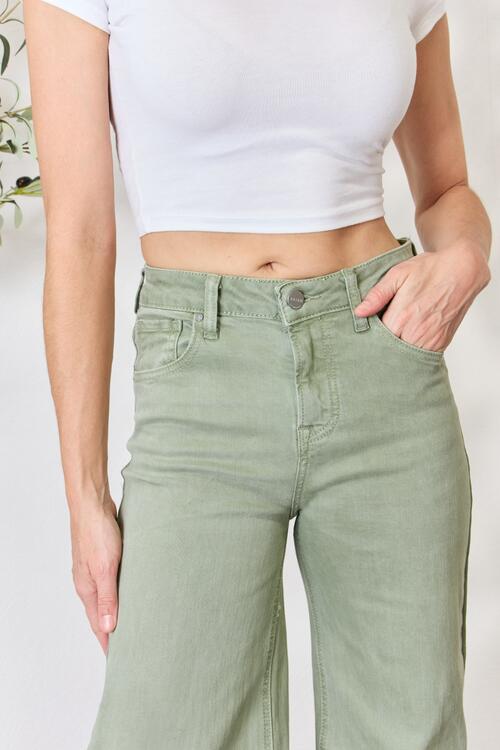 RISEN Raw Hem Wide-Leg Jeans-Trendsi-[option4]-[option5]-[option6]-[option7]-[option8]-Shop-Boutique-Clothing-for-Women-Online