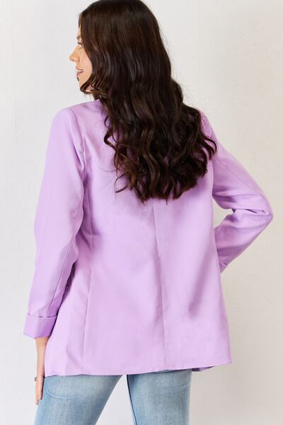 Zenana Open Front Long Sleeve Blazer-Trendsi-[option4]-[option5]-[option6]-[option7]-[option8]-Shop-Boutique-Clothing-for-Women-Online