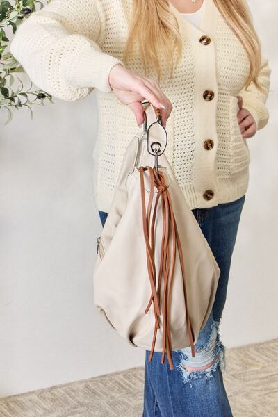 SHOMICO Fringe Detail Contrast Handbag-Trendsi-[option4]-[option5]-[option6]-[option7]-[option8]-Shop-Boutique-Clothing-for-Women-Online