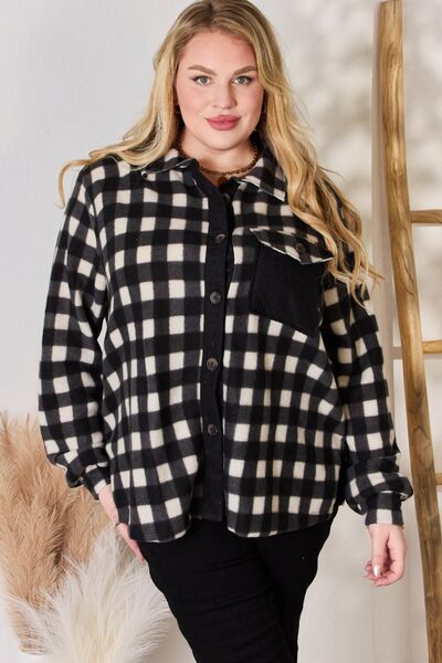 Hailey & Co Plaid Button Up Shacket-Trendsi-[option4]-[option5]-[option6]-[option7]-[option8]-Shop-Boutique-Clothing-for-Women-Online