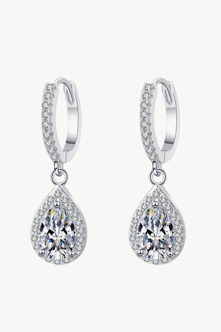 Moissanite Teardrop Earrings-Trendsi-Silver-One Size-[option4]-[option5]-[option6]-[option7]-[option8]-Shop-Boutique-Clothing-for-Women-Online