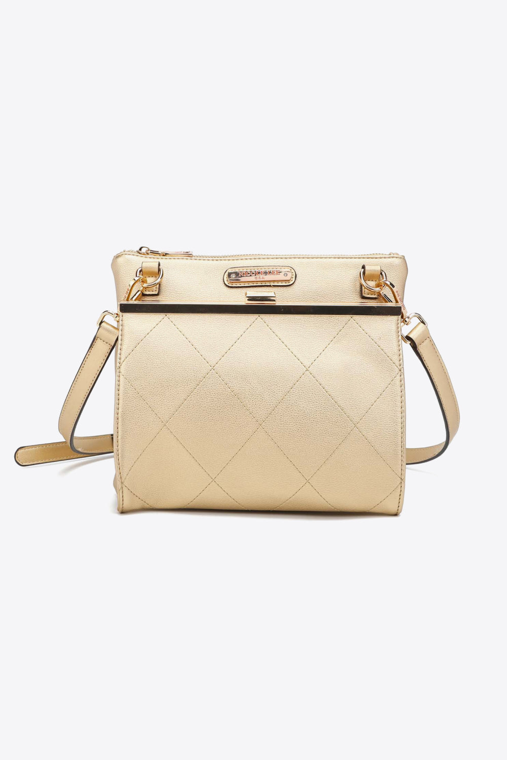 Nicole Lee USA All Day, Everyday Handbag-Trendsi-Gold-One Size-[option4]-[option5]-[option6]-[option7]-[option8]-Shop-Boutique-Clothing-for-Women-Online