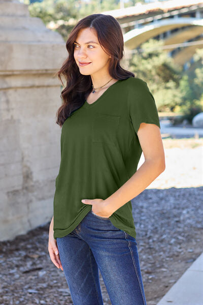 Basic Bae Full Size V-Neck Short Sleeve T-Shirt-Trendsi-Moss-S-[option4]-[option5]-[option6]-[option7]-[option8]-Shop-Boutique-Clothing-for-Women-Online