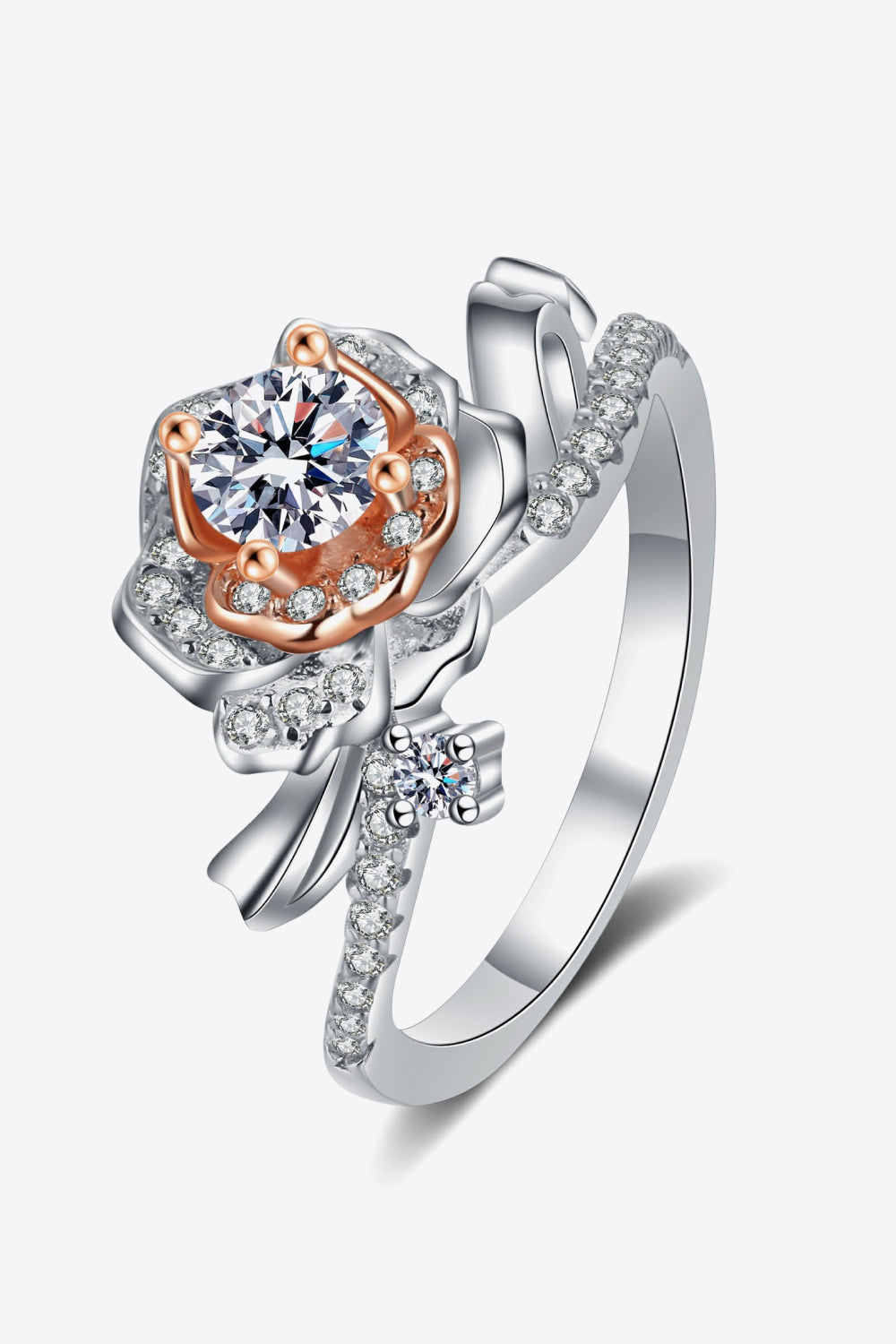 925 Sterling Silver Rose-Shaped Moissanite Ring-Trendsi-Rose-5-[option4]-[option5]-[option6]-[option7]-[option8]-Shop-Boutique-Clothing-for-Women-Online