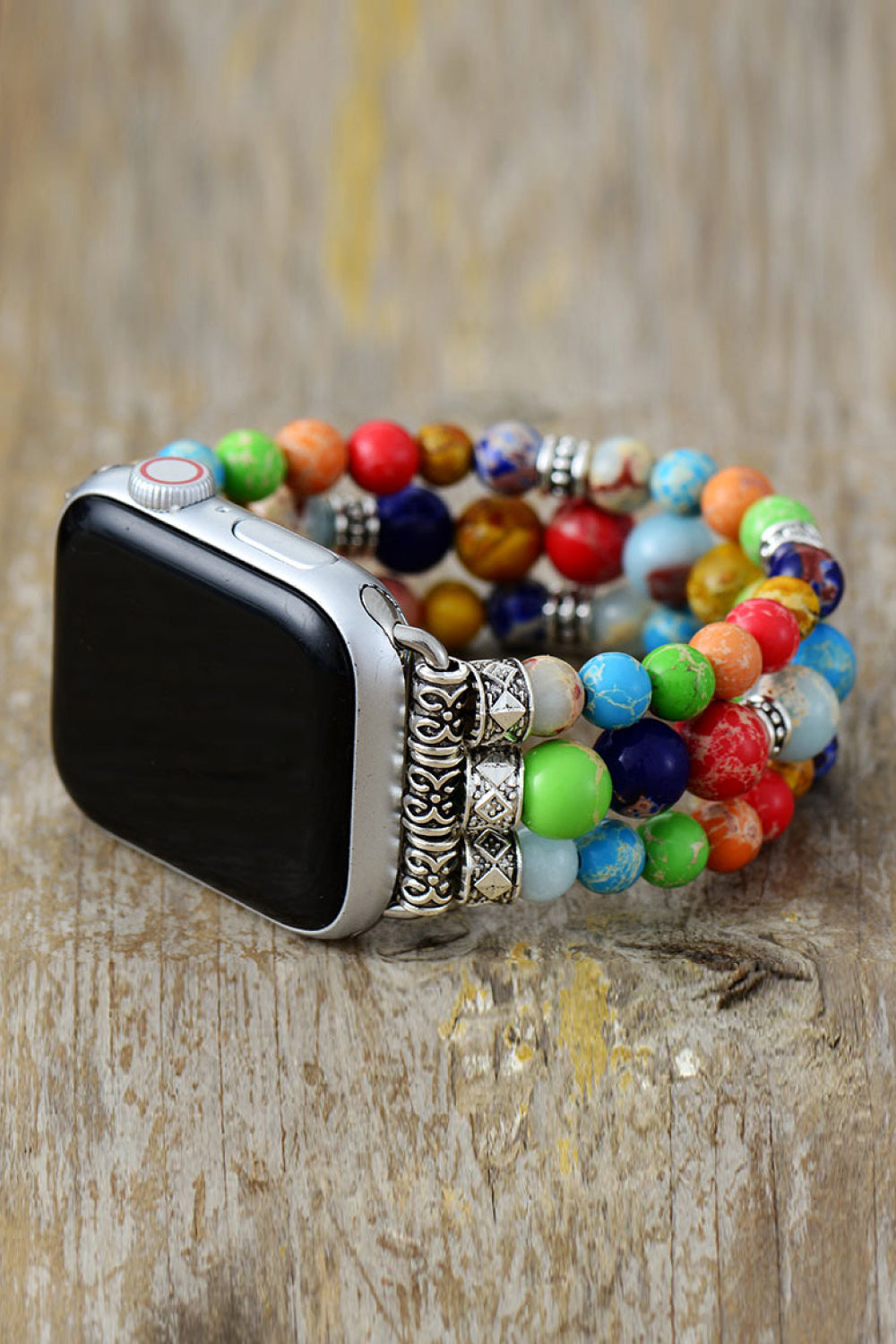 Synthetic Imperial Jasper Beaded Watchband Bracelet-Trendsi-Multicolor-S-[option4]-[option5]-[option6]-[option7]-[option8]-Shop-Boutique-Clothing-for-Women-Online