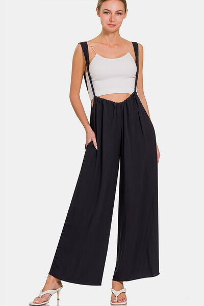 Zenana Tie Back Suspender Jumpsuit with Pockets-Trendsi-BLACK-S-[option4]-[option5]-[option6]-[option7]-[option8]-Shop-Boutique-Clothing-for-Women-Online